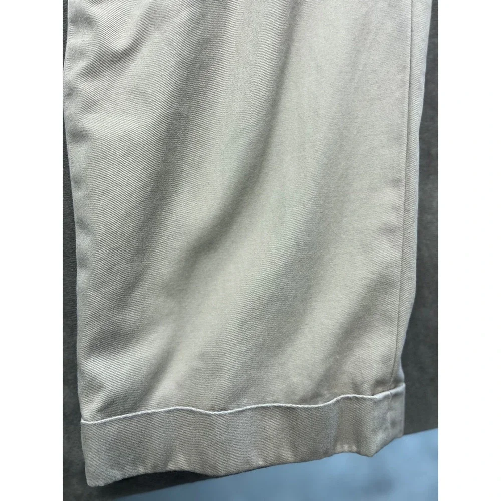 Banana Republic Smithfield Chinos Mens 33x30‎ Khaki Tan Pleated Cuffed Cotton